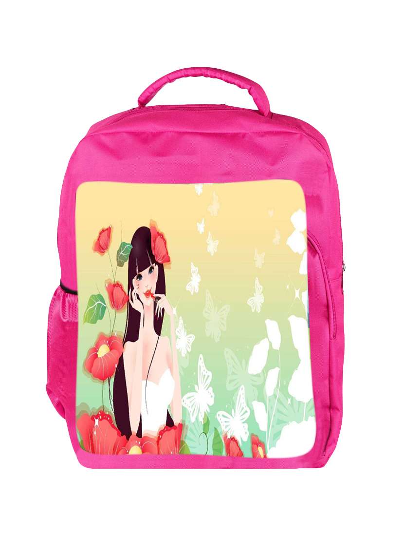 pink canvas bag