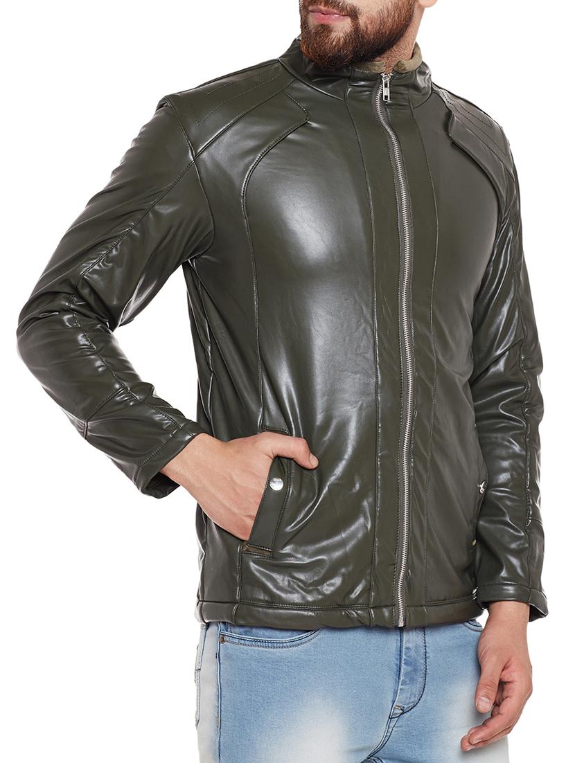 green biker jacket - 14436817 - Standard Image - 1