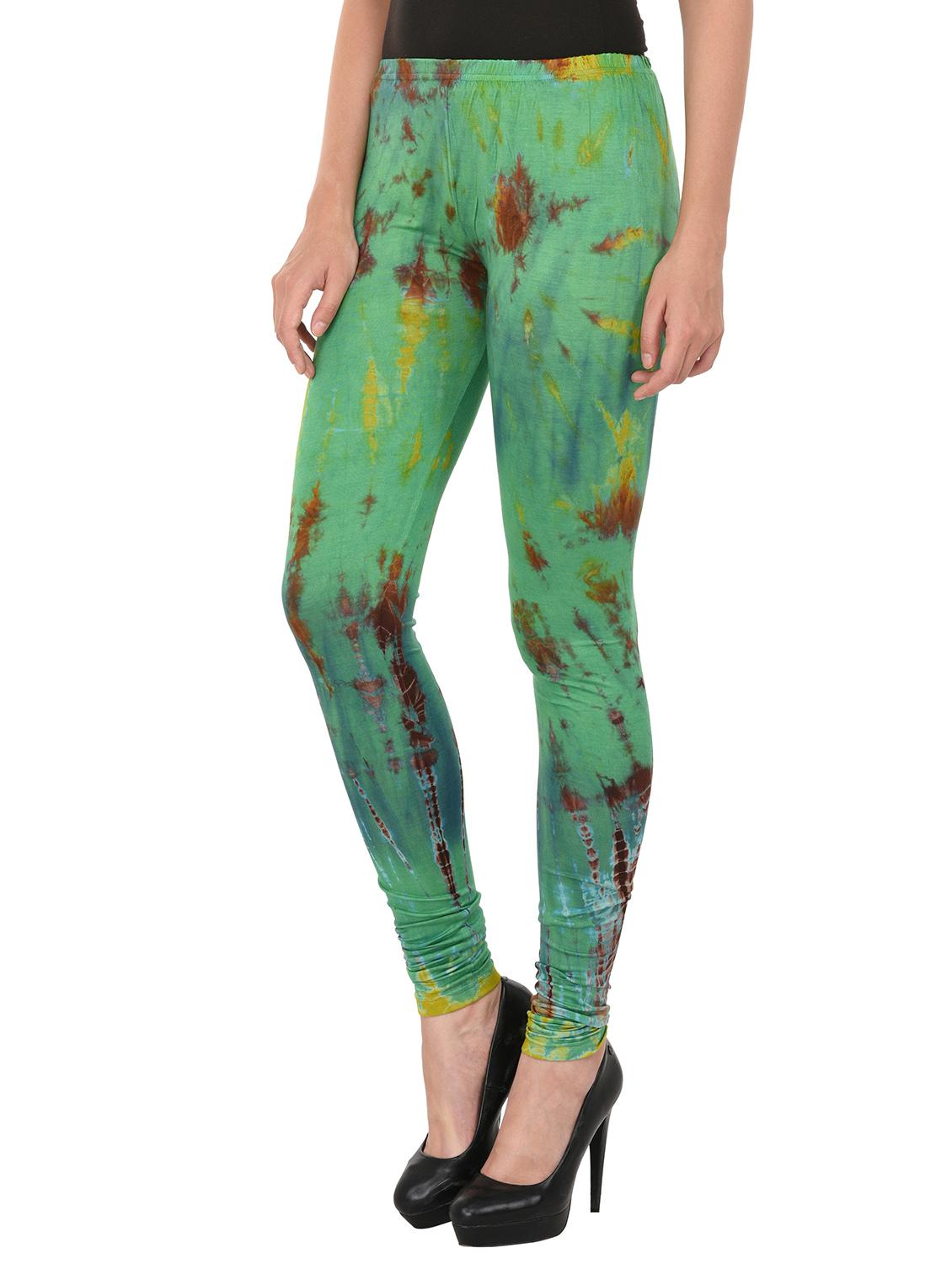 green printed legging - 14439837 - Standard Image - 1