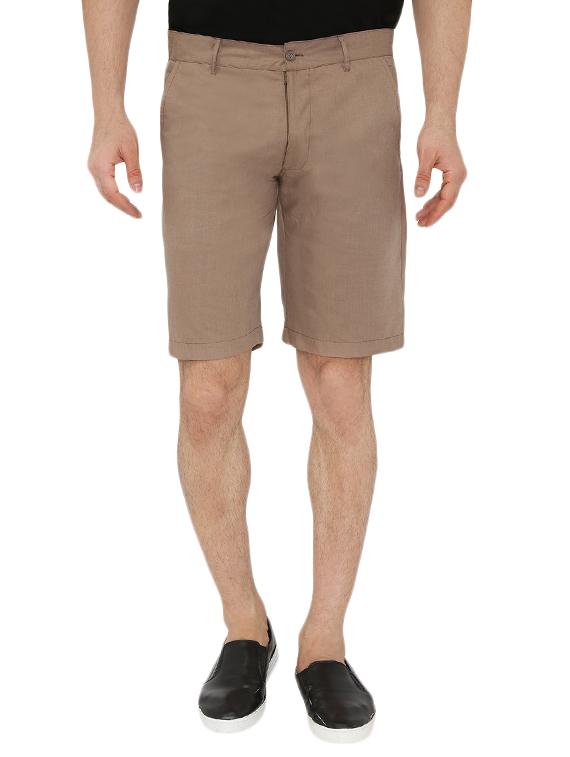 brown cotton shorts - 14440007 -  Zoom Image - 0