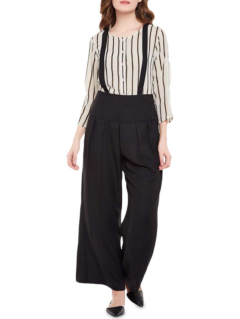 black box pleated dungree