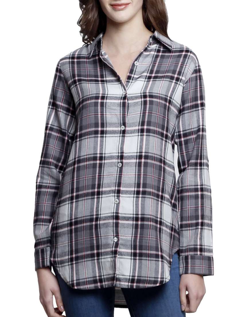 multi colored checkered shirt