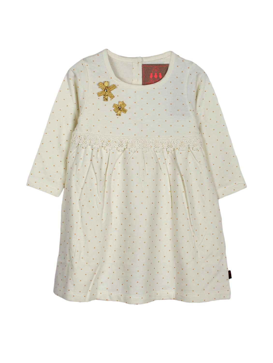 girls round neck long sleeves frock
