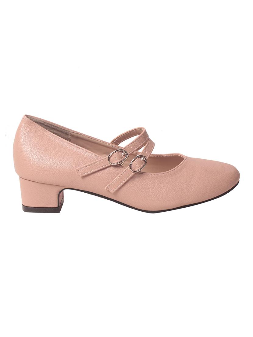 pink faux leather slip on formal shoes - 14457144 - Standard Image - 1