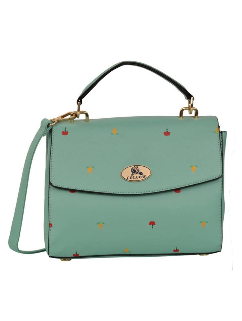 green leatherette regular handbag - 14464244 - Zoom Image - 0