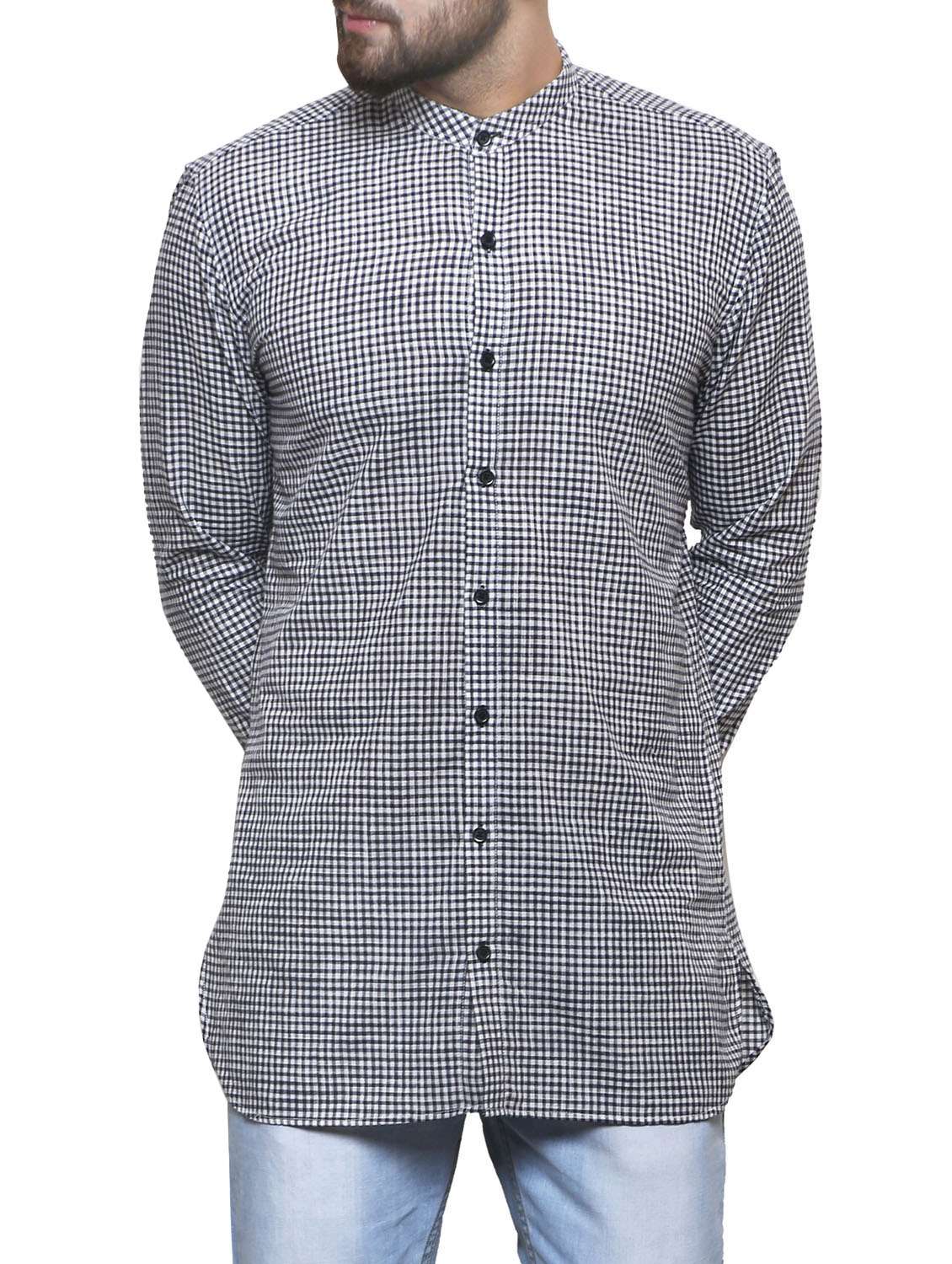 black cotton short  kurta