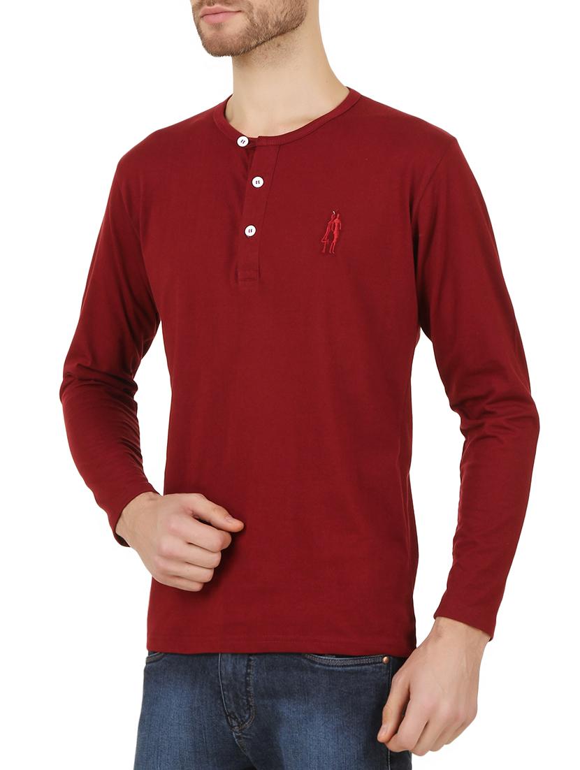 maroon cotton t-shirt - 14474316 - Standard Image - 1