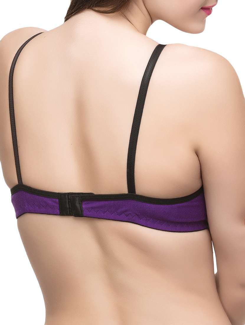 set of 2 floral patch solid bra - 14474902 -  Standard Image - 4