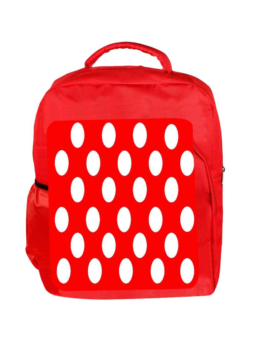 red canvas bag