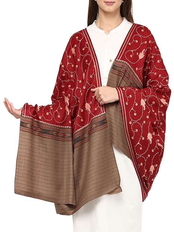 multi colored woolen shawl