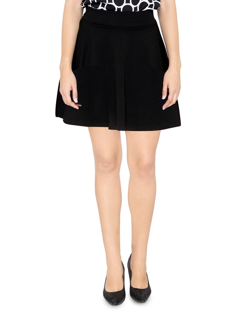 black solid skater skirt - 14490250 -  Zoom Image - 0