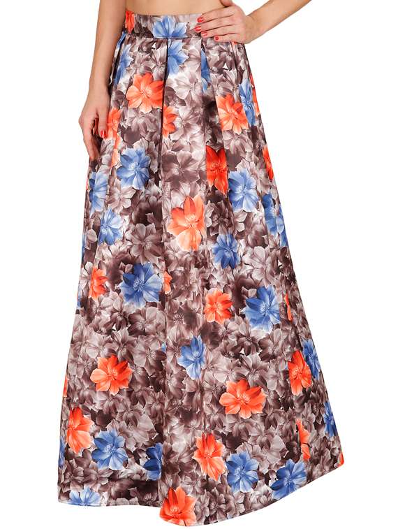 multi colored pleated skirt
