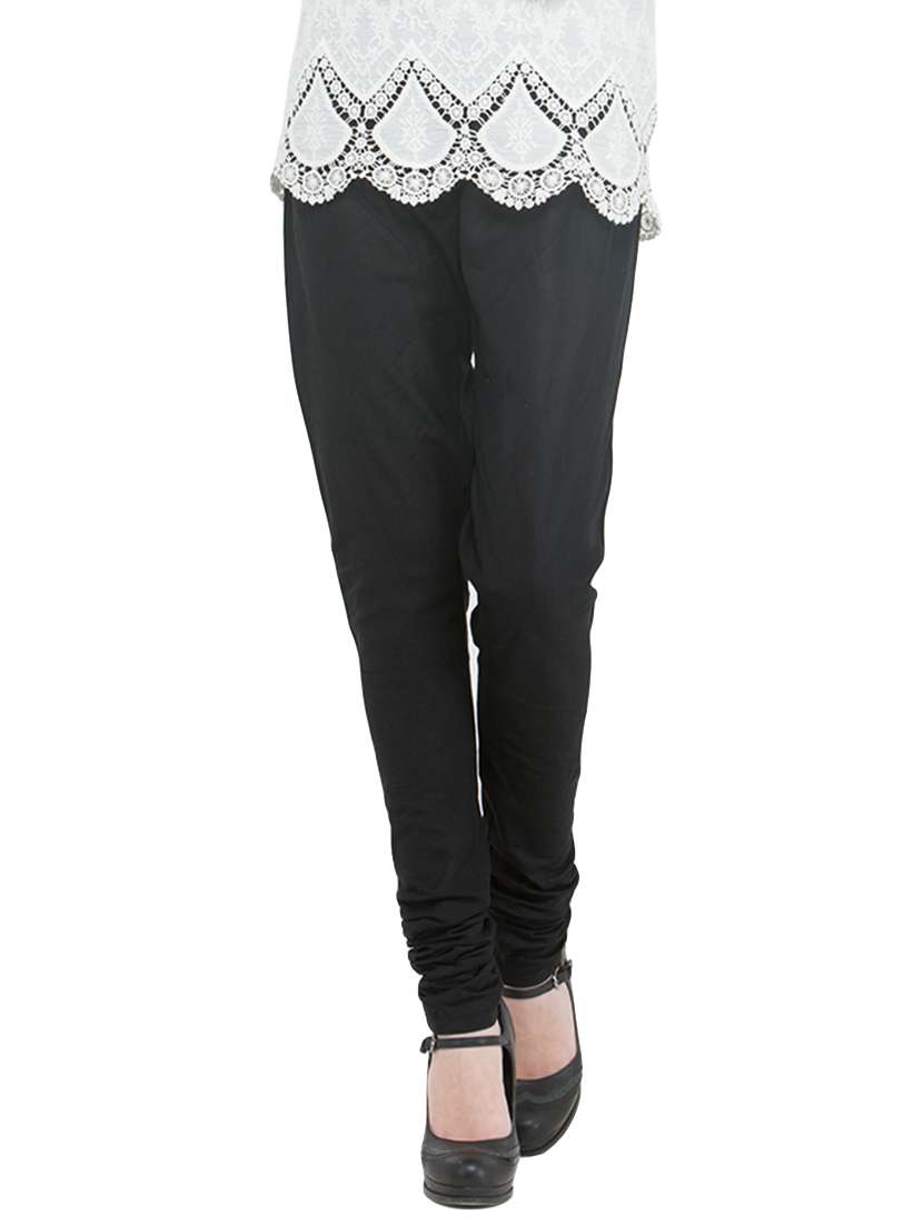 black cotton churidar churidars & leggings