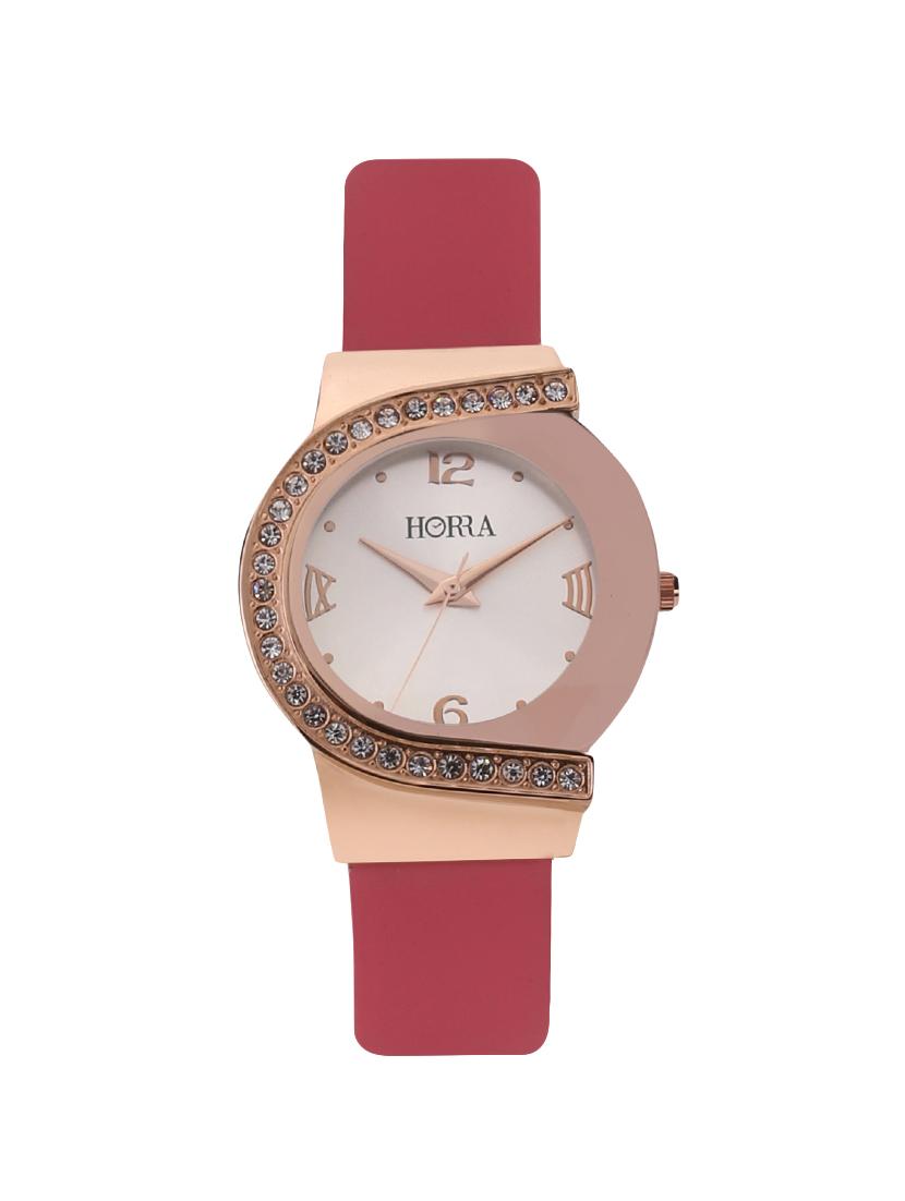 horra pb817fls15 reina silver dial analog watches for women