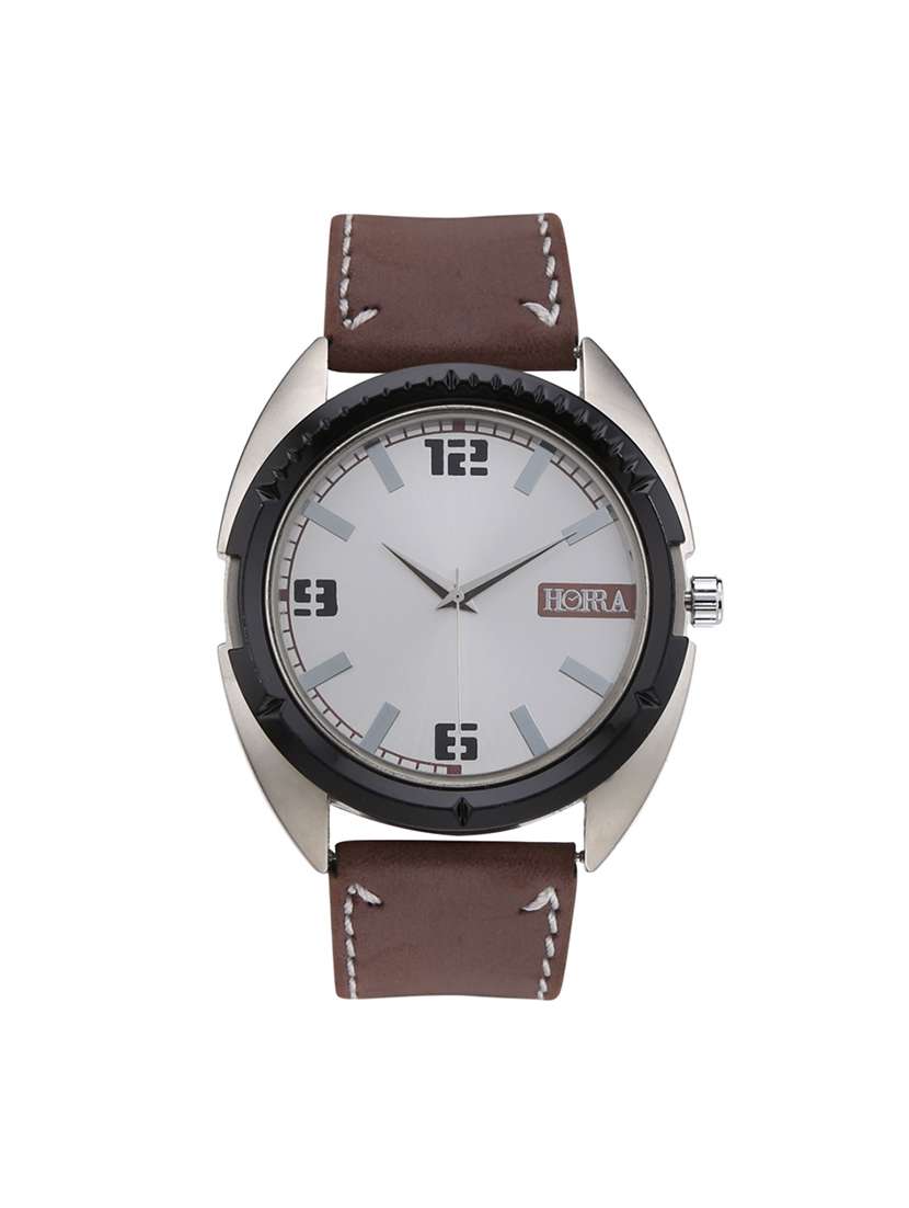 horra hr717mls84 eco series silver dial analog watches for men