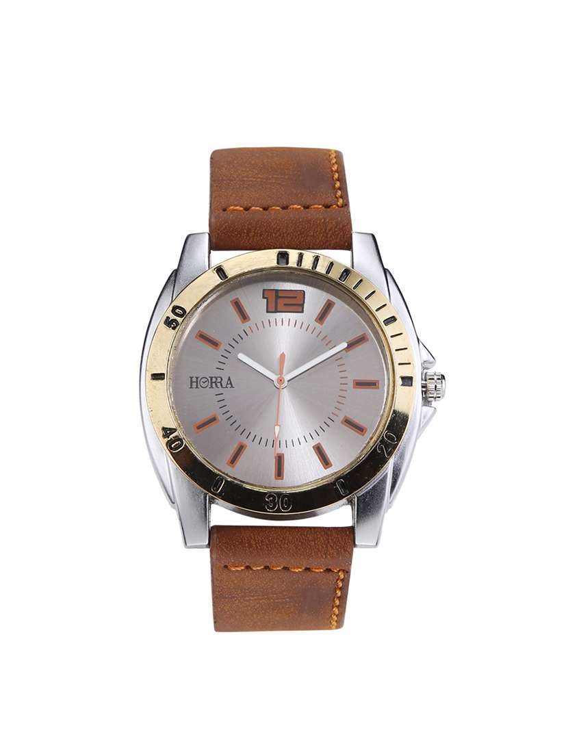 horra hr717mlsrg57 steel series silver dial analog watches for men