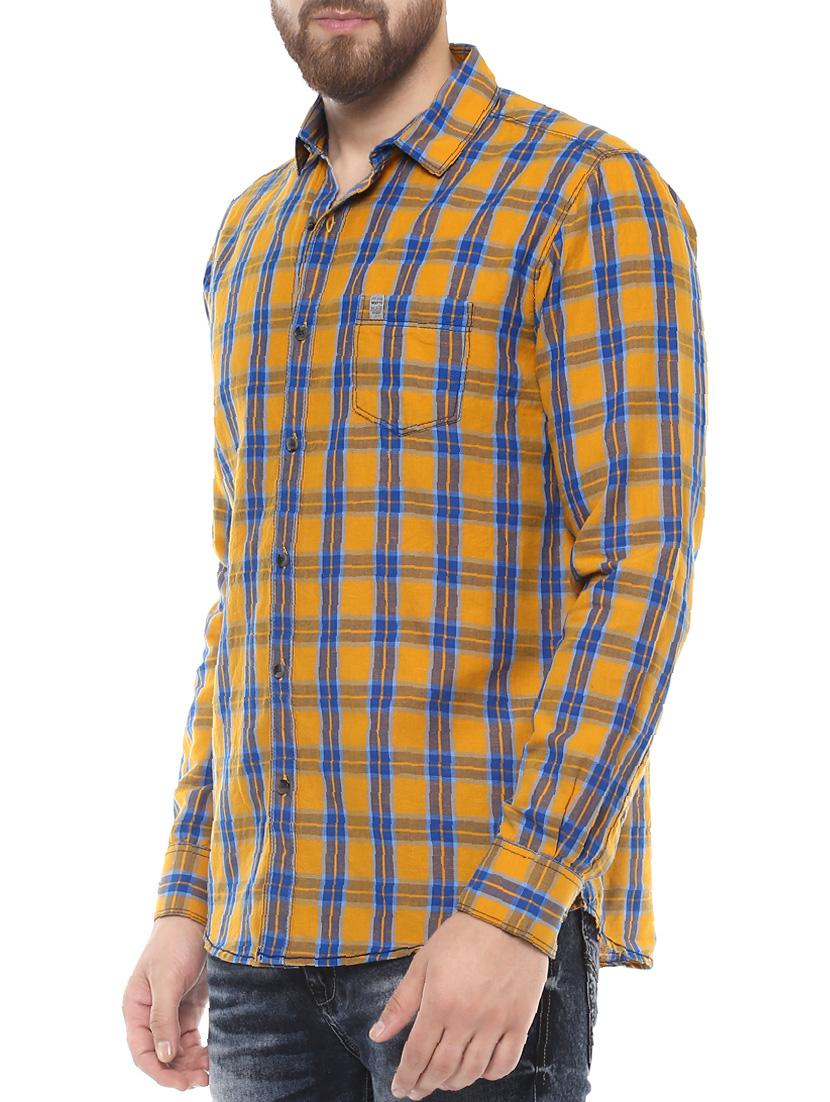 yellow cotton casual shirt - 14504725 -  Standard Image - 1