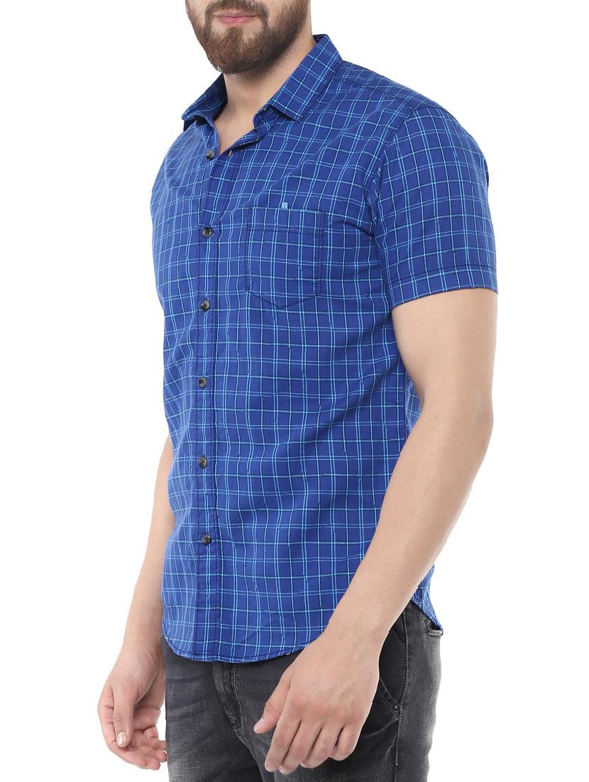 blue cotton casual shirt - 14504734 -  Standard Image - 1