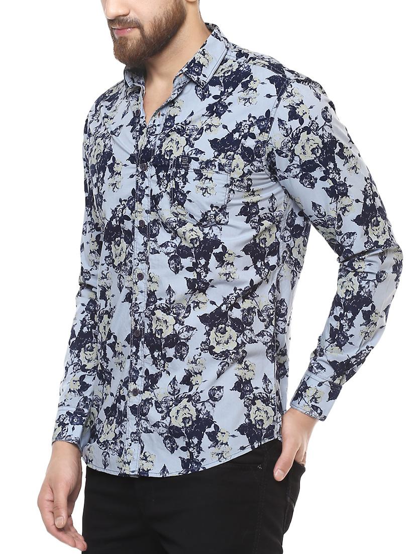 blue cotton casual shirt - 14504738 - Standard Image - 1