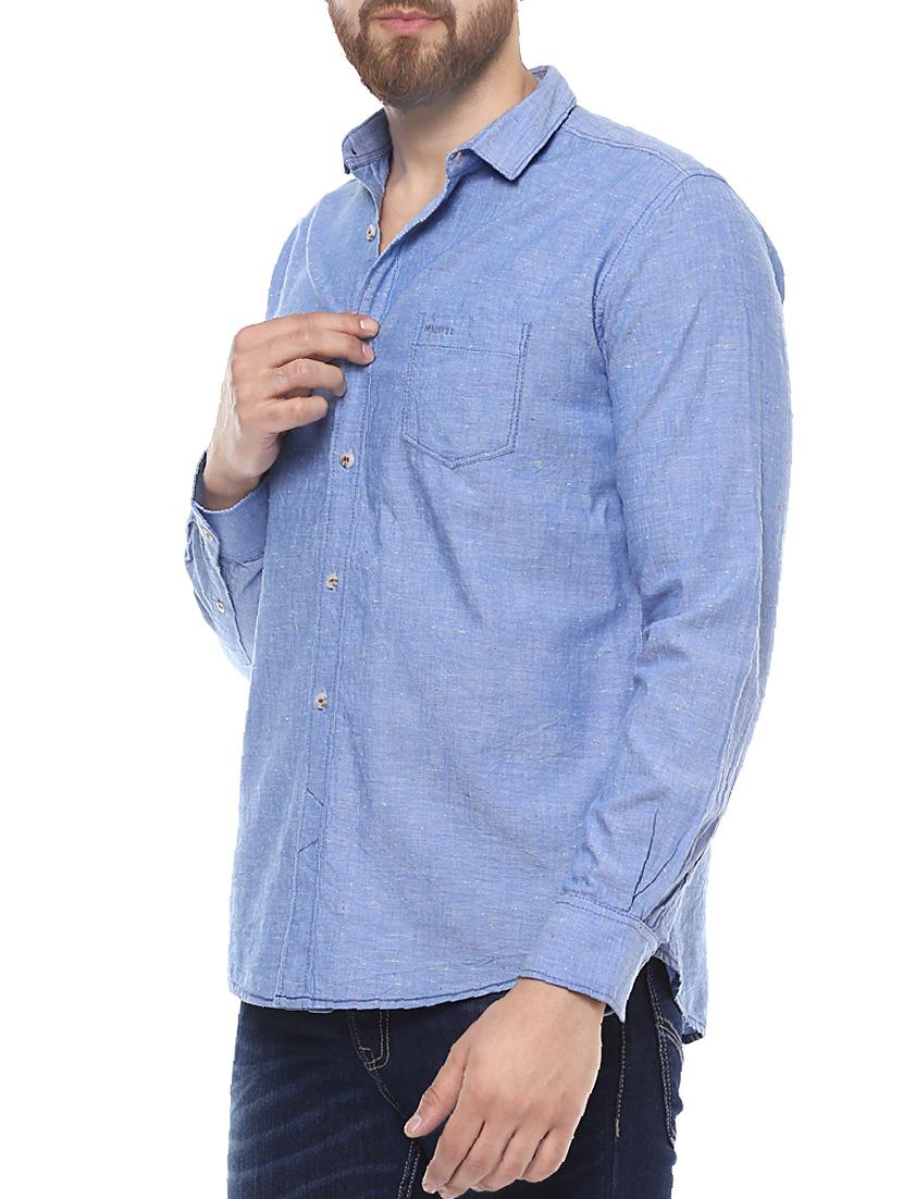 blue cotton casual shirt - 14504773 - Standard Image - 1