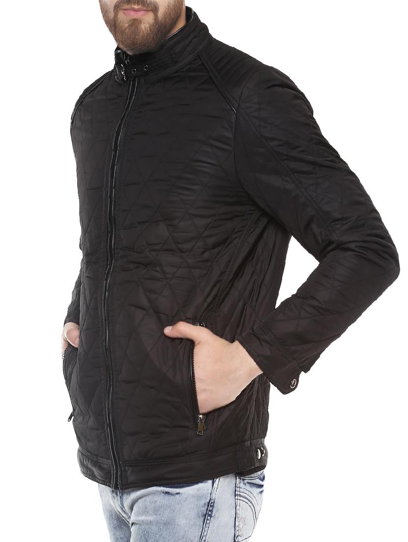 black polyester casual jacket - 14504785 - Standard Image - 1