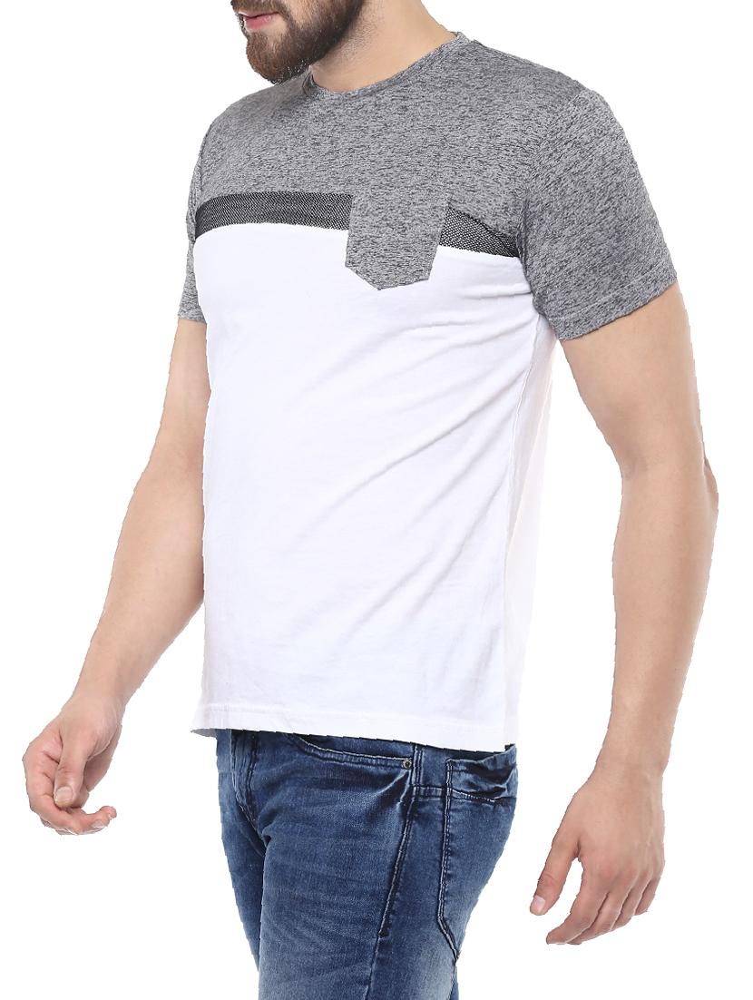 white cotton pocket t-shirt - 14504833 - Standard Image - 1