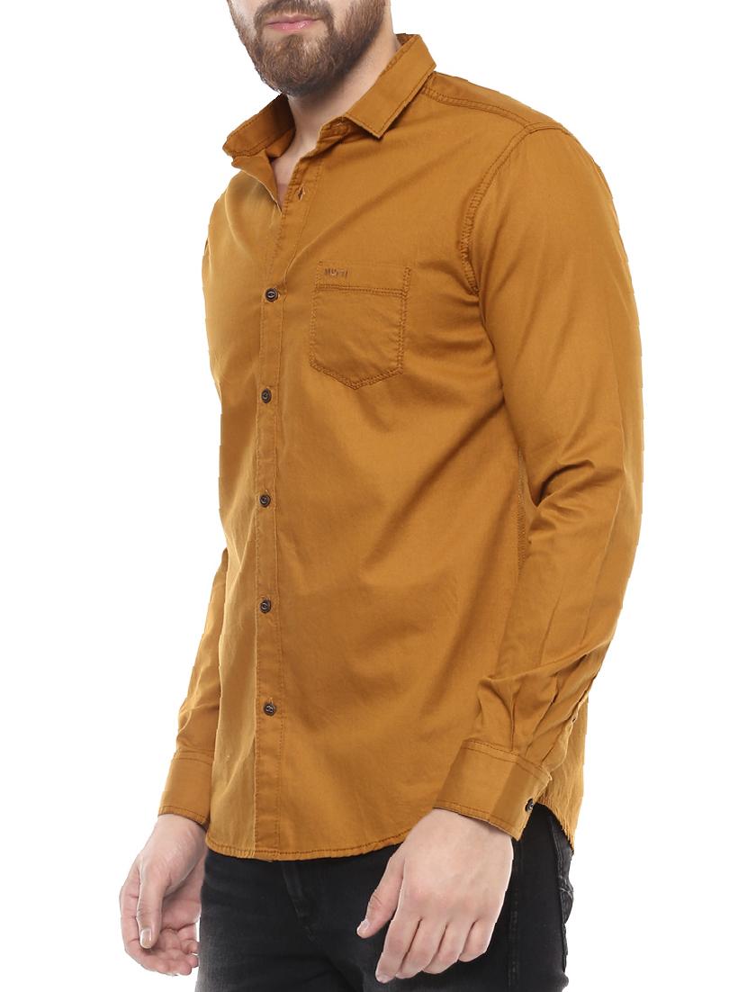 brown cotton casual shirt - 14504854 - Standard Image - 1