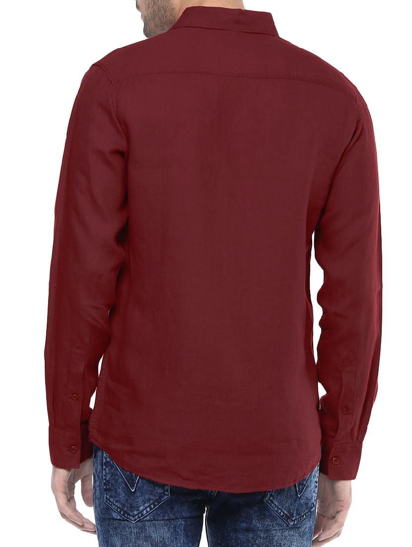 red cotton casual shirt - 14504962 - Standard Image - 1