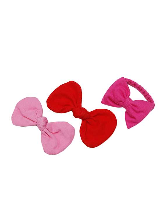 multi colored fabric hair clips