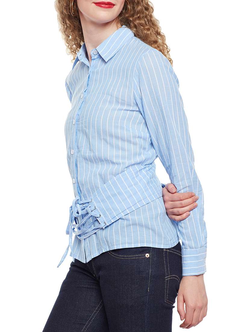 blue striped cotton shirt - 14518667 -  Standard Image - 1