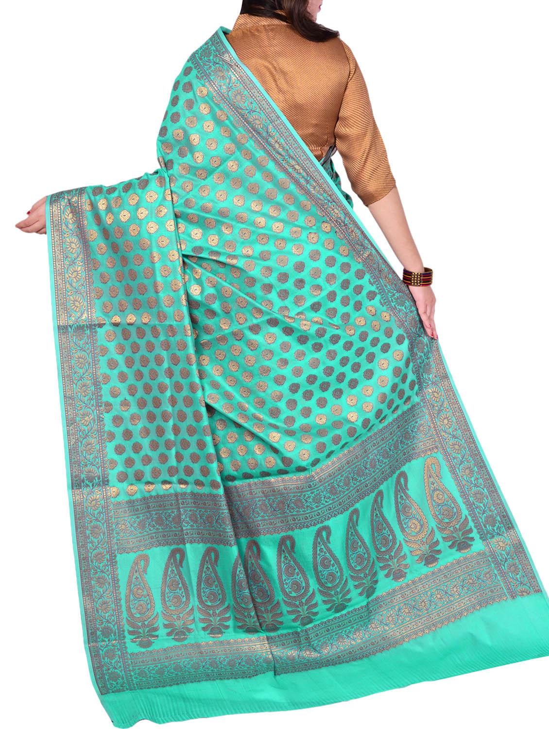 zari motifs banarasi saree with blouse - 14518763 - Standard Image - 1