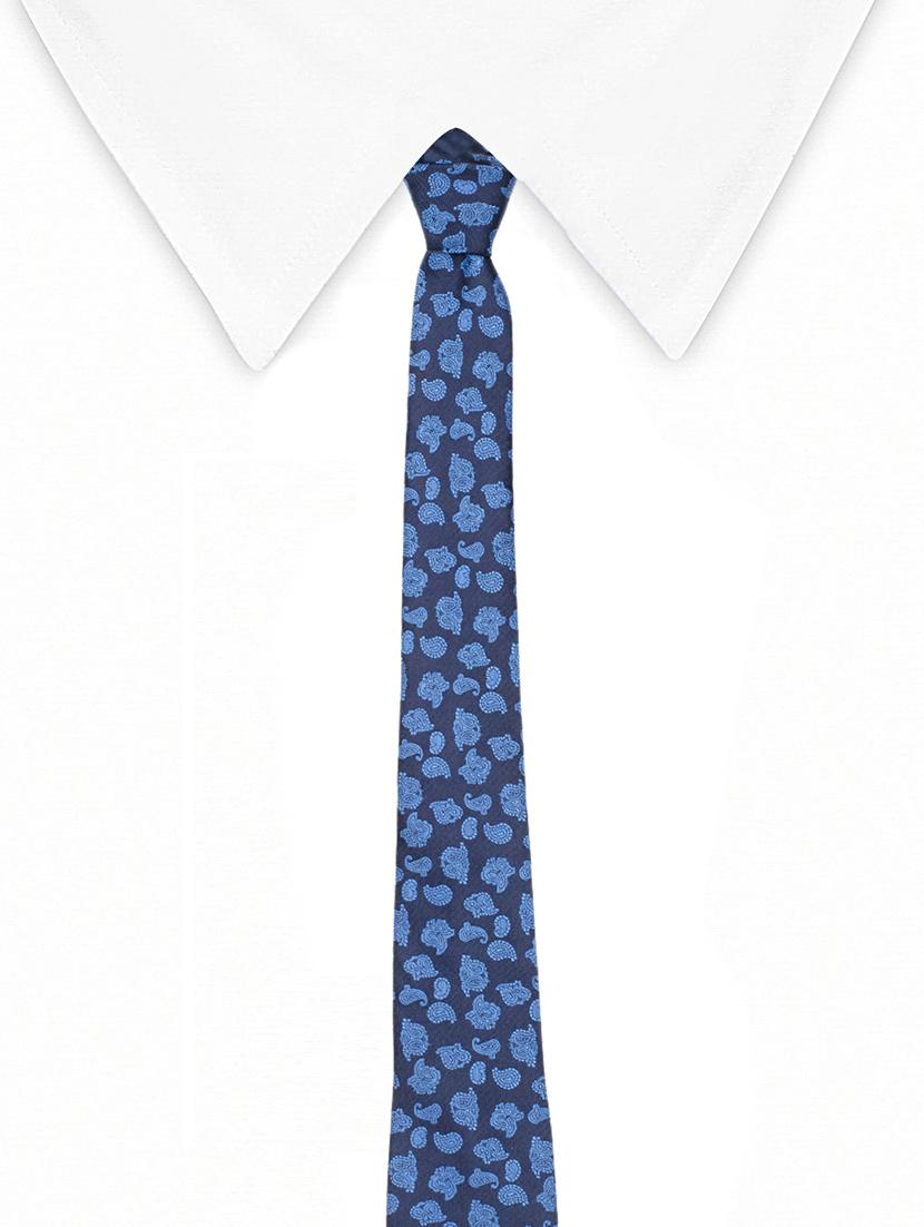 blue micro fibre tie - 14531187 - Standard Image - 4
