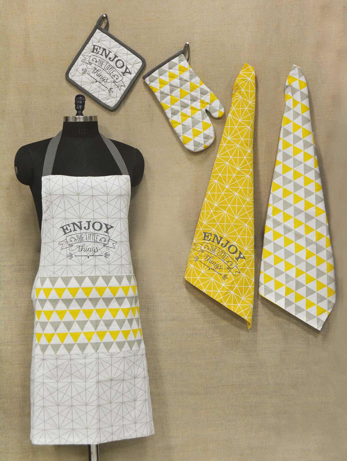 printed kitchen linen 5 pc set