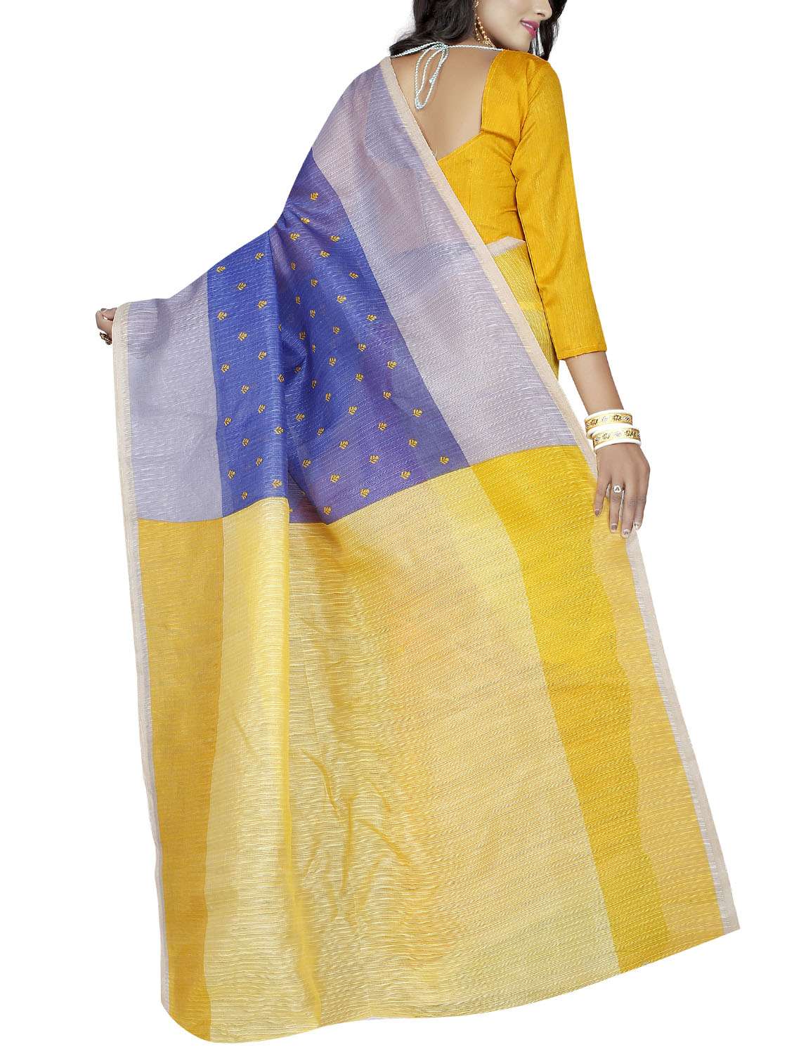 multicolored printed saree with blouse - 14557041 -  Standard Image - 1