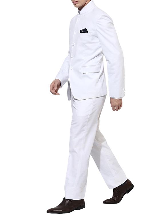 white solid suit - 14557643 -  Standard Image - 1