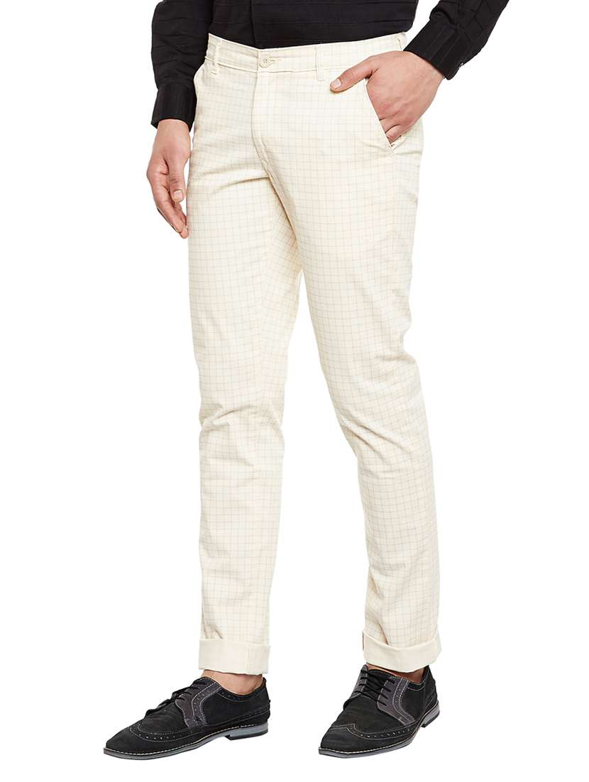 white cotton formal trousers - 14559827 -  Standard Image - 1
