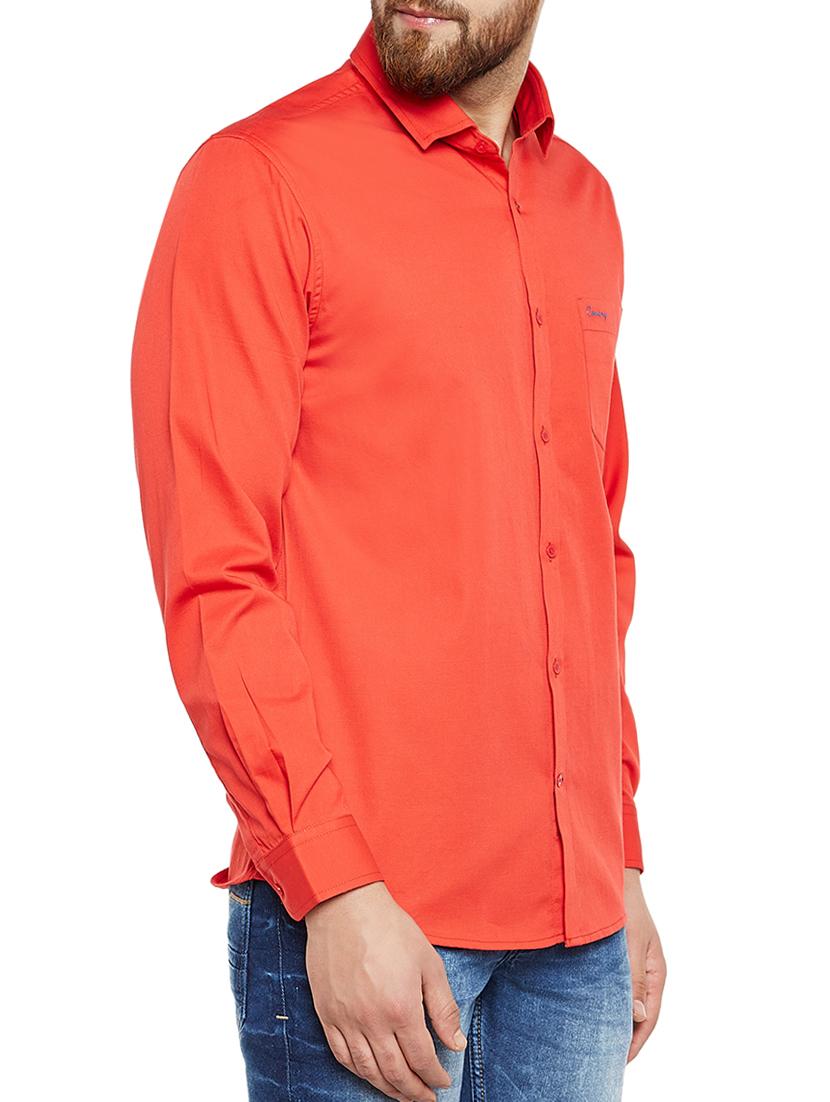 red cotton casual shirt - 14559849 - Standard Image - 1