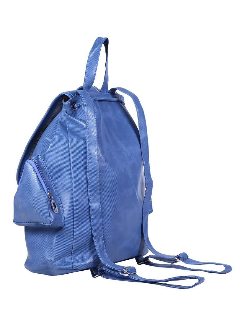 blue leatherette fashion backpack - 14559933 -  Standard Image - 1