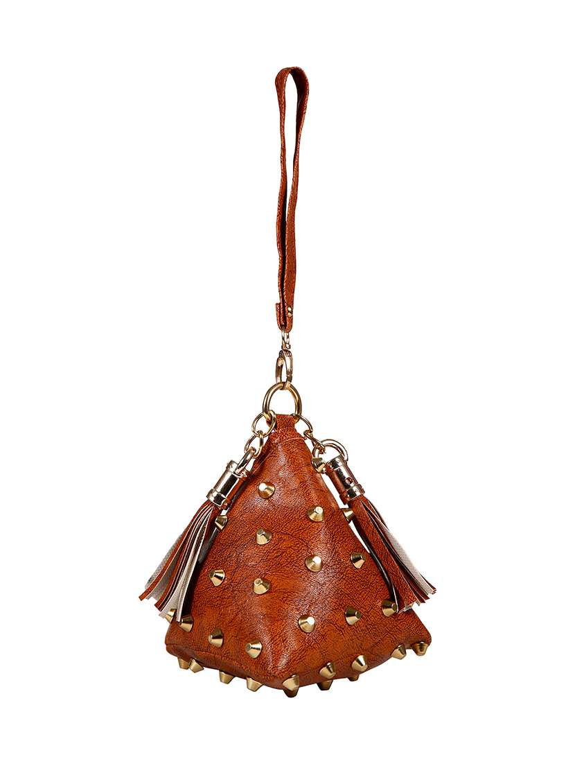 brown leatherette sling bag - 14559948 - Standard Image - 1