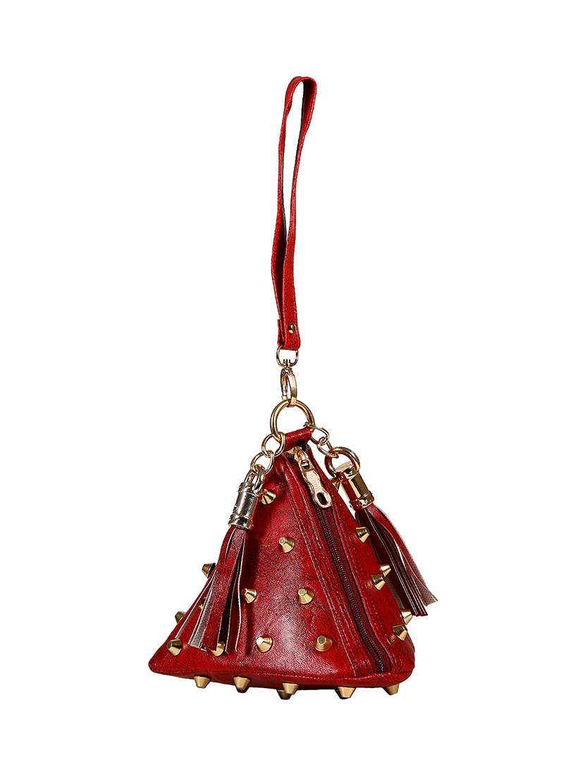 red leatherette sling bag - 14559949 - Standard Image - 1