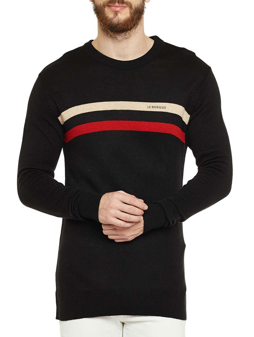 black wool pullover