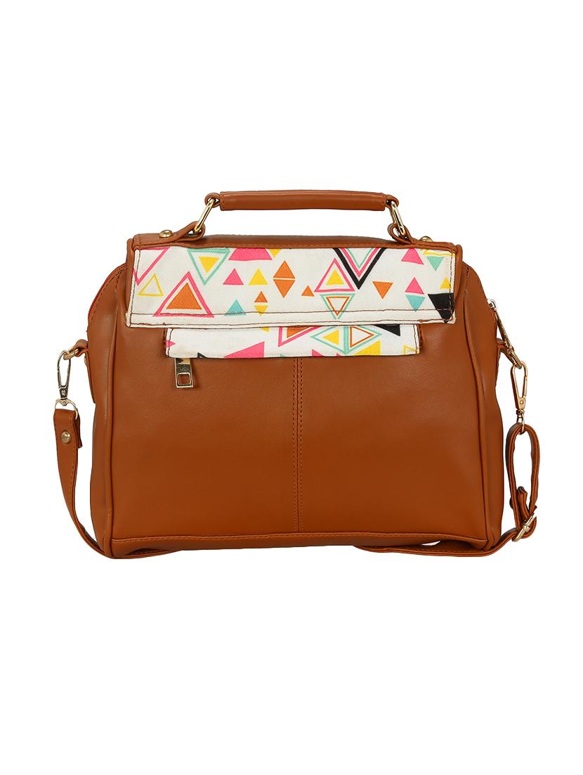 tan leatherette (pu) sling bag - 14562493 -  Standard Image - 1