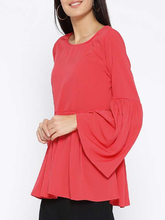 women's a line round neck top - 14562639 -  Standard Image - 1