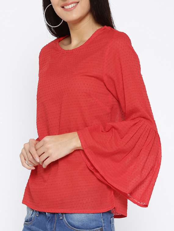 women's straight round neck top - 14562647 -  Standard Image - 1