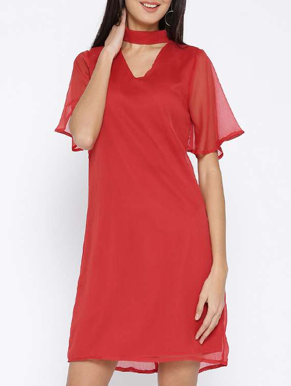women's shift solid dress - 14562668 -  Standard Image - 1