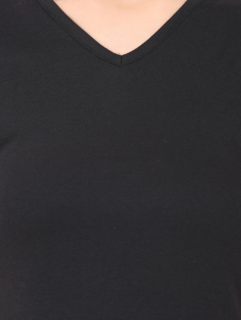 solid black asymmetric tunic - 14564705 - Standard Image - 4