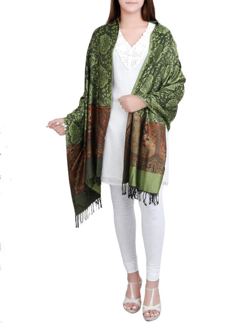 green viscose shawl - 14573337 -  Standard Image - 1