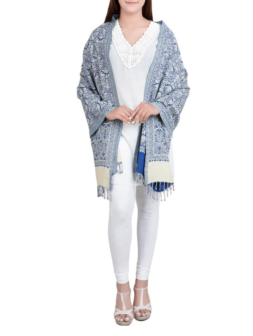 blue viscose shawl - 14573339 -  Standard Image - 1