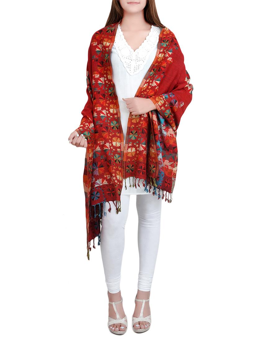 red viscose shawl - 14573345 -  Standard Image - 1
