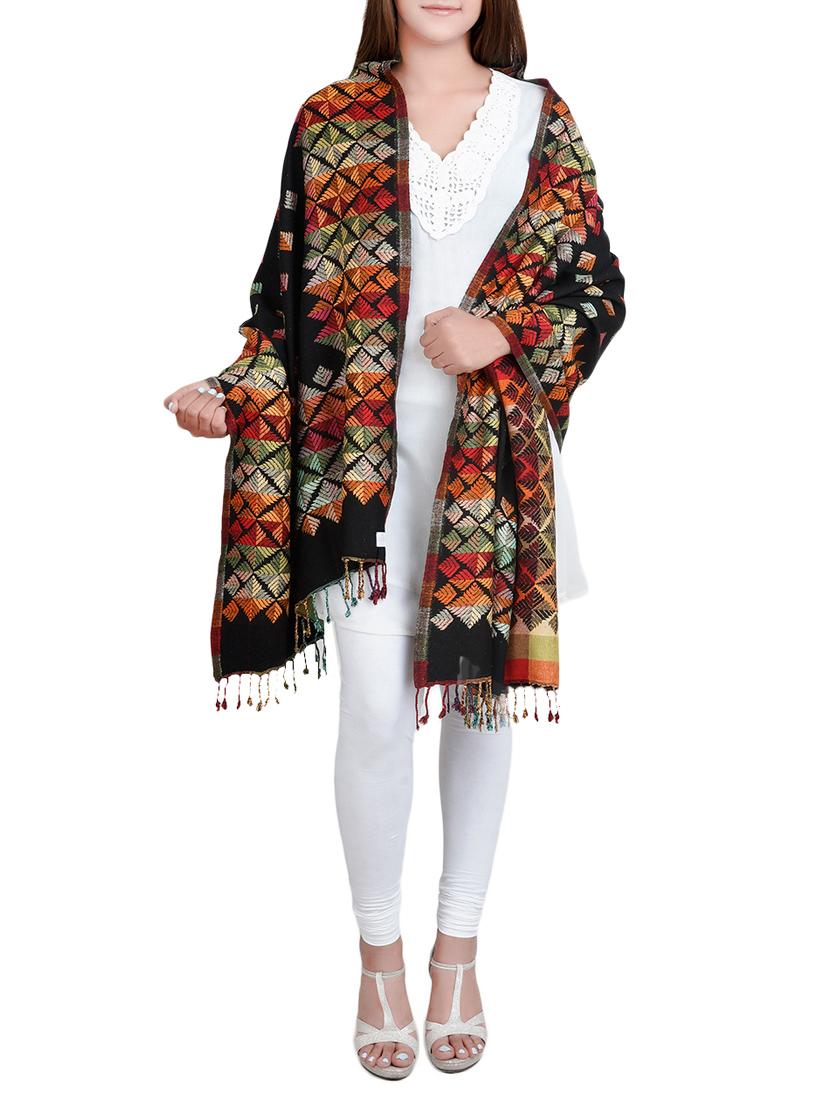 black viscose shawl - 14573354 -  Standard Image - 1